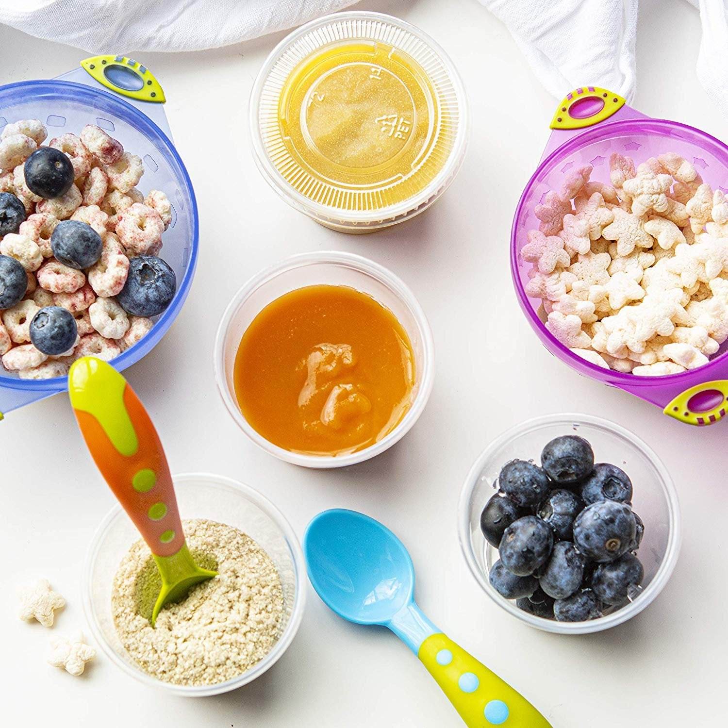 100-Pack of 5.5 Ounce Clear Plastic Jello Shot Cup Containers with Snap on Leak-Proof Lids –Jello Shooter Shot Cups -FDA-Approved -Compact Food Storage for Portion Control, 5 oz,Sauces, Liquid, Dips - NY-HI