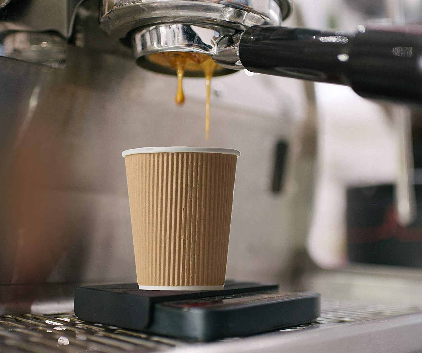 Set of 150 Ripple Insulated Kraft 12-oz Paper Cups – Coffee/Tea Hot Cups | Recyclable |3-Layer Rippled Wall For Better Insulation | Perfect for Cappuccino, Hot Cocoa, or Iced Drinks - NY-HI