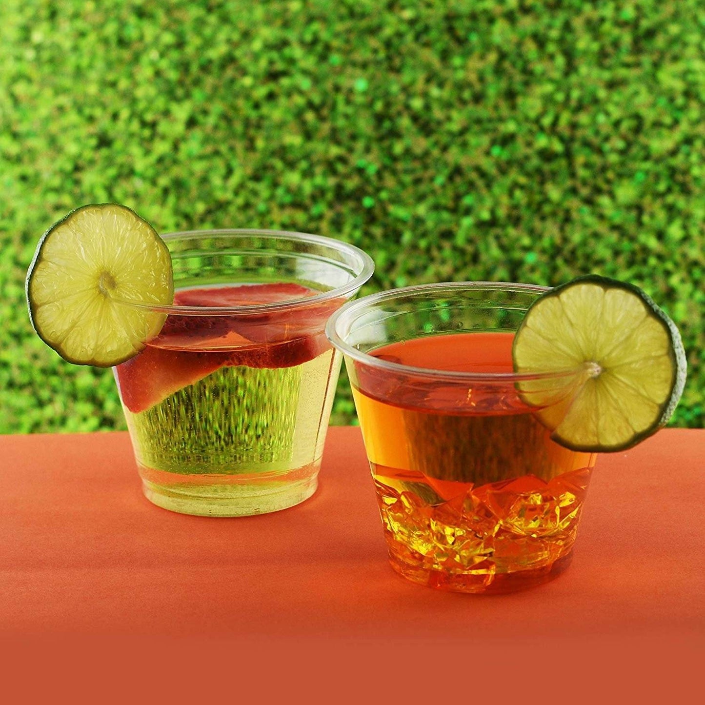 NYHI 100-Pack 9 oz Plastic Clear Cups | Value Pack of BPA-Free Disposable Party Cup Tumblers | Use These Clear Cocktail Cups for Drinks, Wine, Punch, Champagne & More | Essential Party Supplies - NY-HI