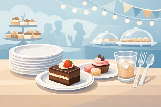 Disposable Dessert Plates for Easy Event Service