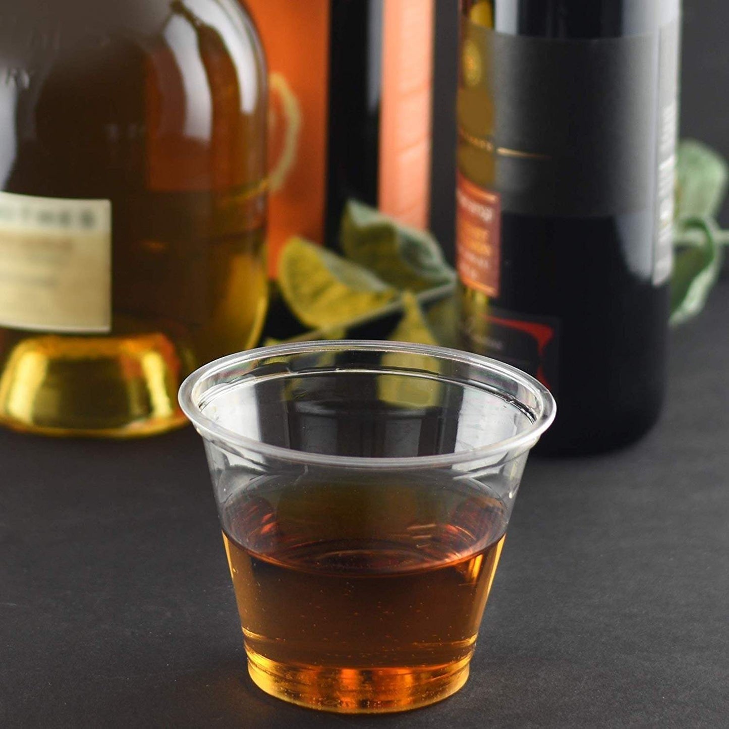 NYHI 100-Pack 9 oz Plastic Clear Cups | Value Pack of BPA-Free Disposable Party Cup Tumblers | Use These Clear Cocktail Cups for Drinks, Wine, Punch, Champagne & More | Essential Party Supplies - NY-HI