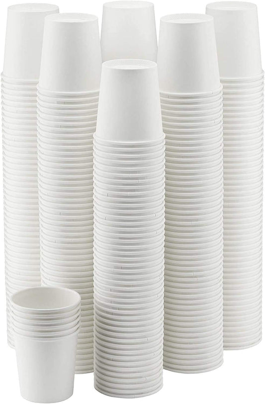 NYHI 300-Pack 12 oz. White Paper Disposable Cups – Hot / Cold Beverage Drinking Cup for Water, Juice, Coffee or Tea – Ideal for Water Coolers, Party, or Coffee On the Go’ - NY-HI