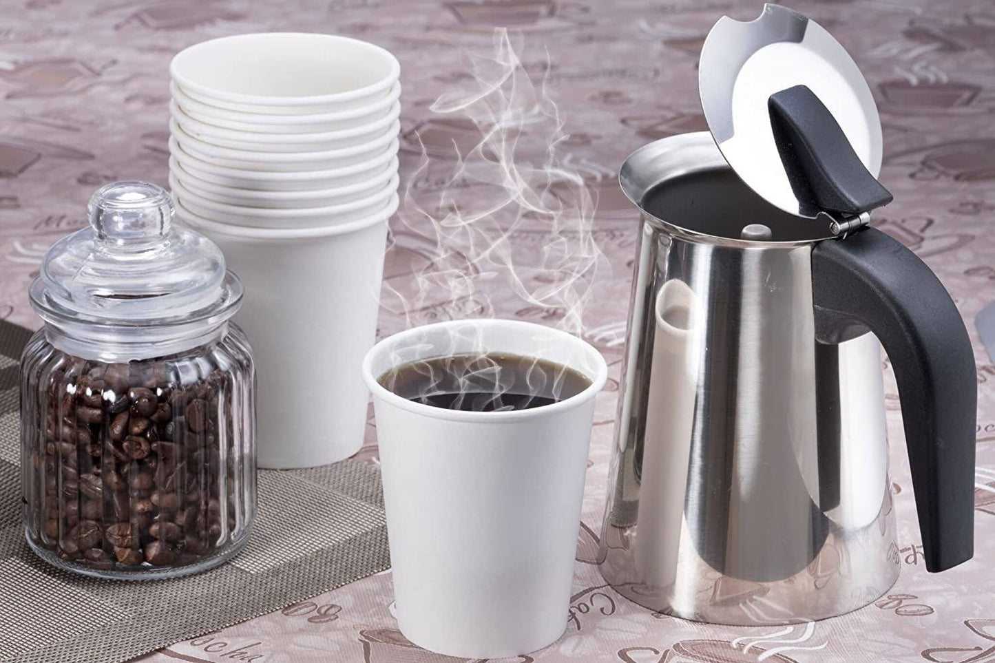 NYHI 300-Pack 8 oz. White Paper Disposable Cups – Hot/Cold Beverage Drinking Cup for Water, Juice, Coffee or Tea – Ideal for Water Coolers, Party, or Coffee On the Go’ - NY-HI