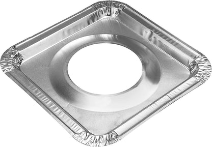 5 Inch Disposable Aluminum Foil Stove Drip Pan Catching Grease and Spills.