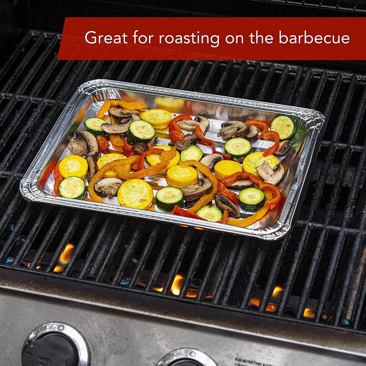 Rectangle Disposable Aluminum Foil BBQ Grilling Container, Fast