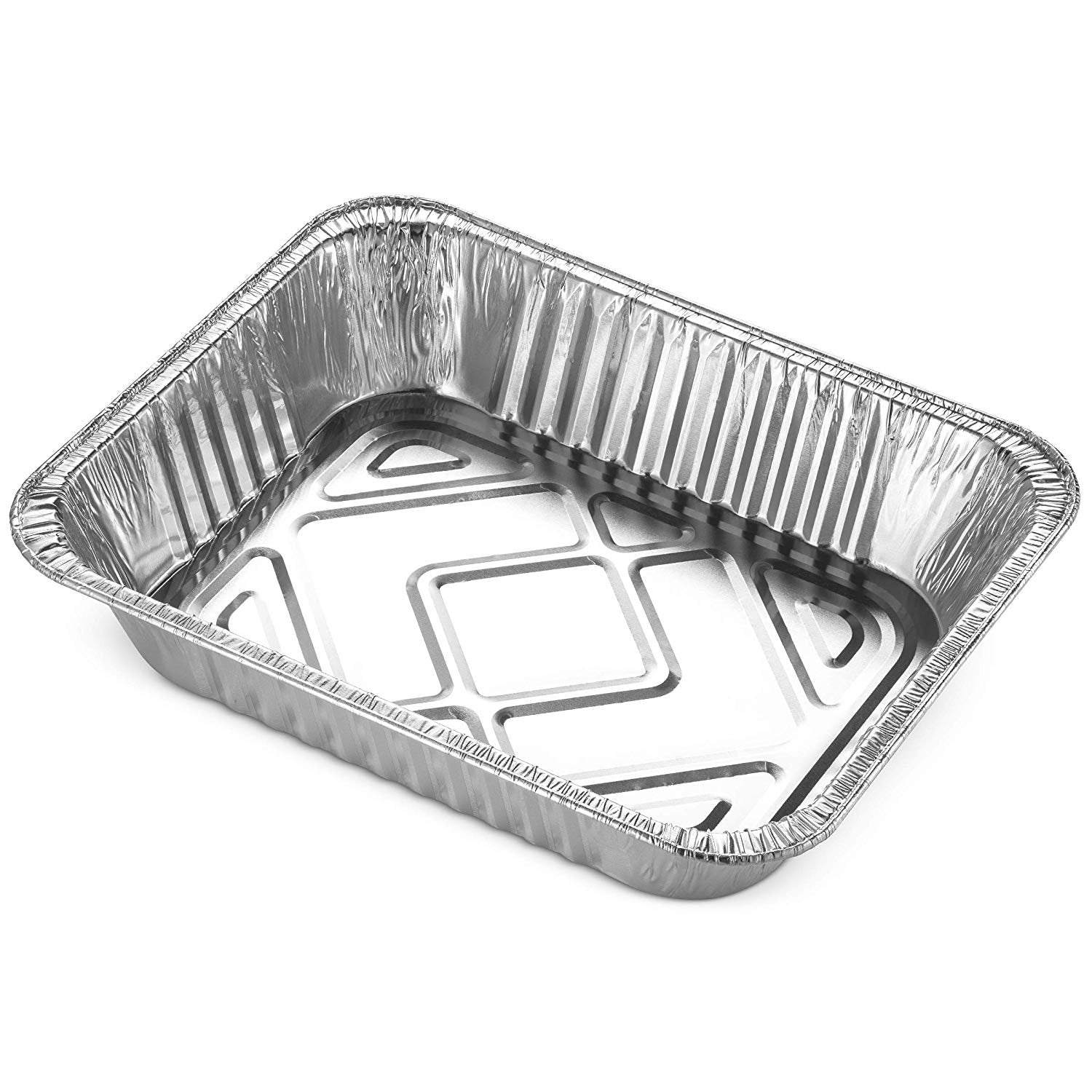 Vezee 9 x 13 Inches Disposable 1/2 Size Deep Foil Aluminum Pan: Qty 30, Silver