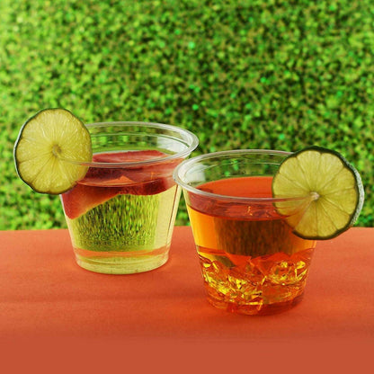 NYHI 100-Pack 9 oz Plastic Clear Cups | Value Pack of BPA-Free Disposable Party Cup Tumblers | Use These Clear Cocktail Cups for Drinks, Wine, Punch, Champagne & More | Essential Party Supplies - NY-HI