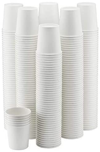 NYHI 300-Pack 8 oz. White Paper Disposable Cups – Hot/Cold Beverage Drinking Cup for Water, Juice, Coffee or Tea – Ideal for Water Coolers, Party, or Coffee On the Go’ - NY-HI