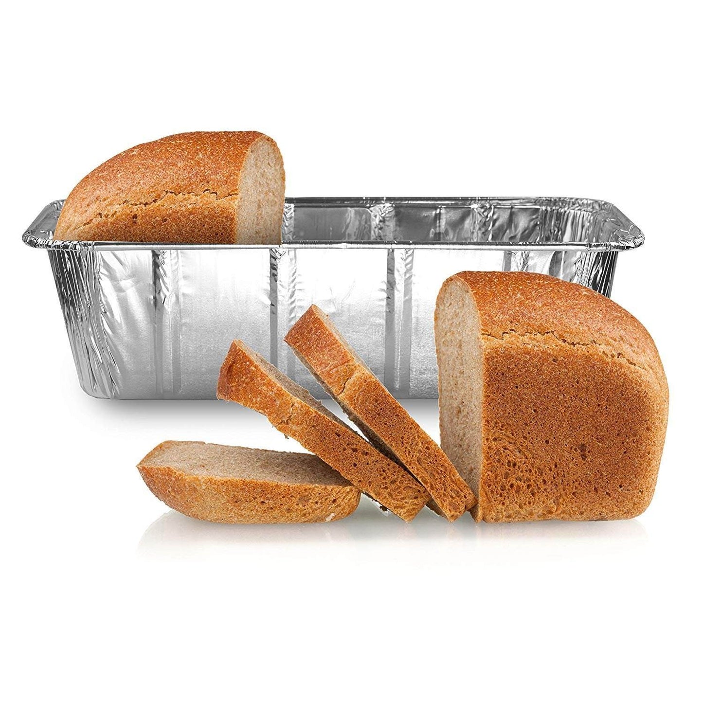 Thick Aluminum Loaf Pans (30 Pack, 8 x 4 Inches) | 2 Lb. Mini Baking Pans for Bread, Lasagna, Meatloaf, Cake | Heavy Duty Disposable Oven Bake Tin for Cooking & Food Storage - NY-HI