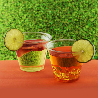 NYHI 100-Pack 9 oz Plastic Clear Cups | Value Pack of BPA-Free Disposable Party Cup Tumblers | Use These Clear Cocktail Cups for Drinks, Wine, Punch, Champagne & More | Essential Party Supplies - NY-HI