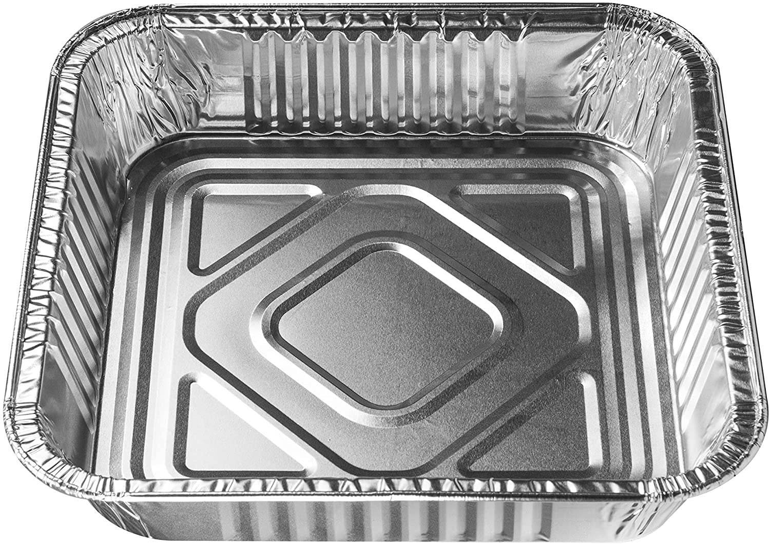 8x8 Foil Pans for Meal Prep and Cooking, Disposable Aluminum Trays (50  Pack)